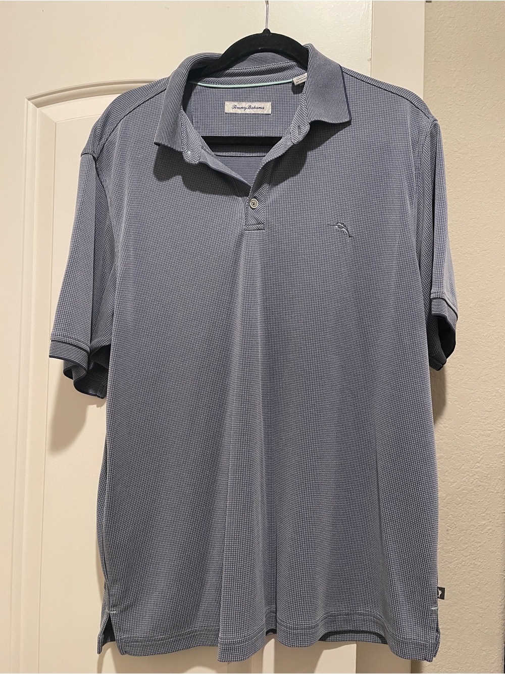 Tommy Bahama Blue/Gray Textured Polo
